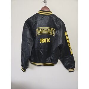 Vintage JROTC US Ranger Jacket Windbreaker Black Unisex‎ LARGE
